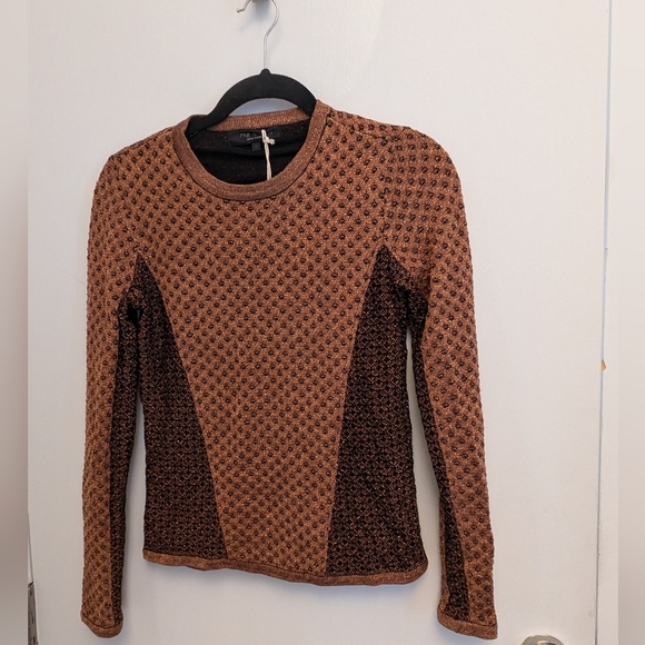Rag and Bone Amanda copper metallic sweater size S small - Picture 1 of 6
